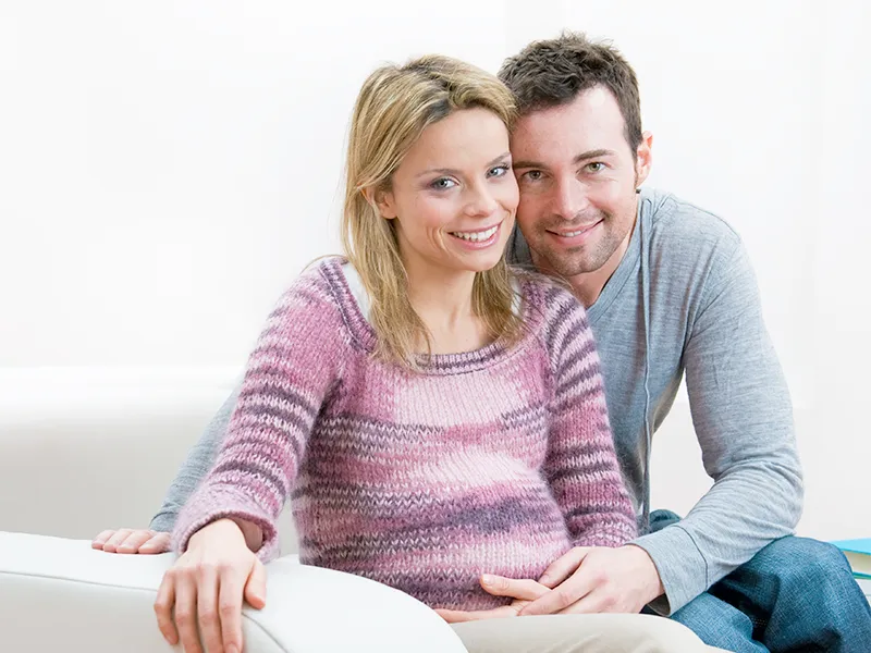 happy pregnant woman
